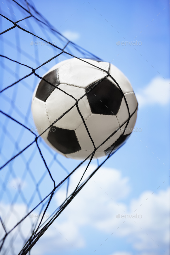 Soccer Ball In Back Of The Goal Net Stock Photo By Brianajackson Photodune