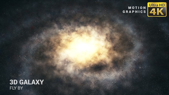 3D Galaxy Fly By 4K