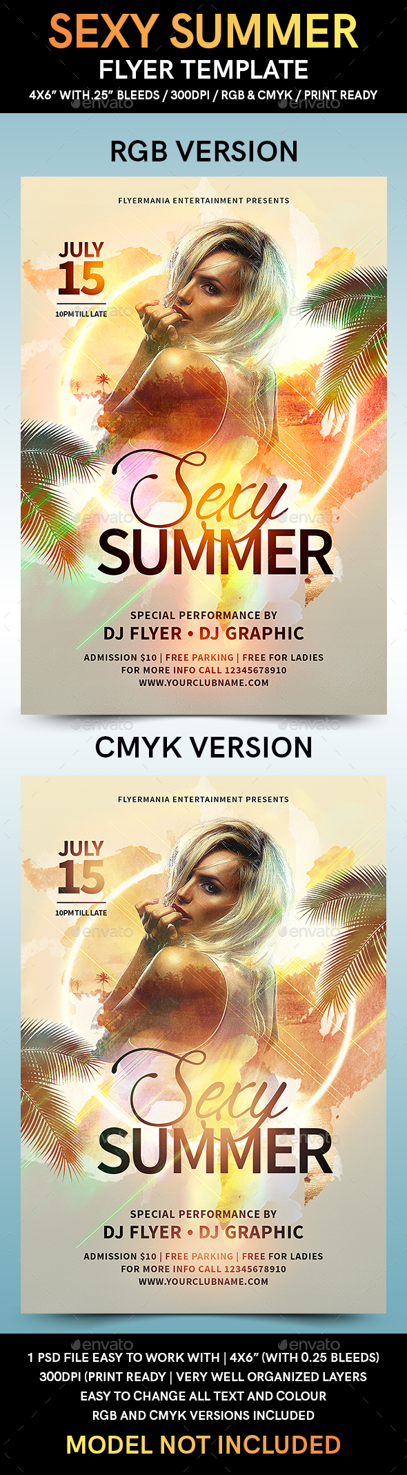 Sexy Summer Flyer Template - Flyers Print Templates