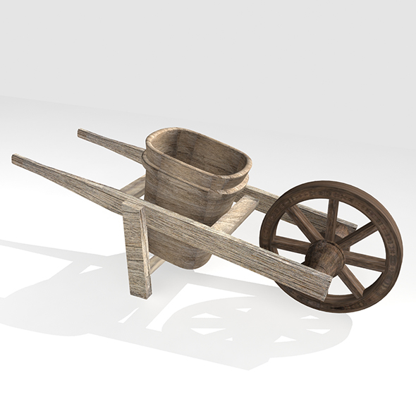 Wooden Wheelbarrow - 3Docean 21600621