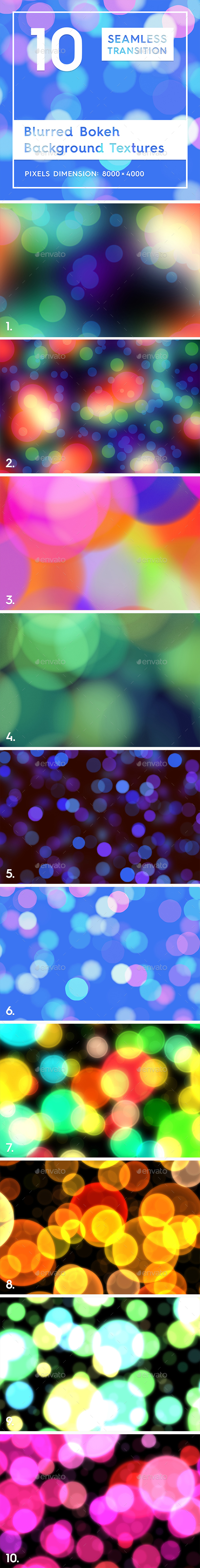 10 Blurred Bokeh Background Textures - Abstract Backgrounds
