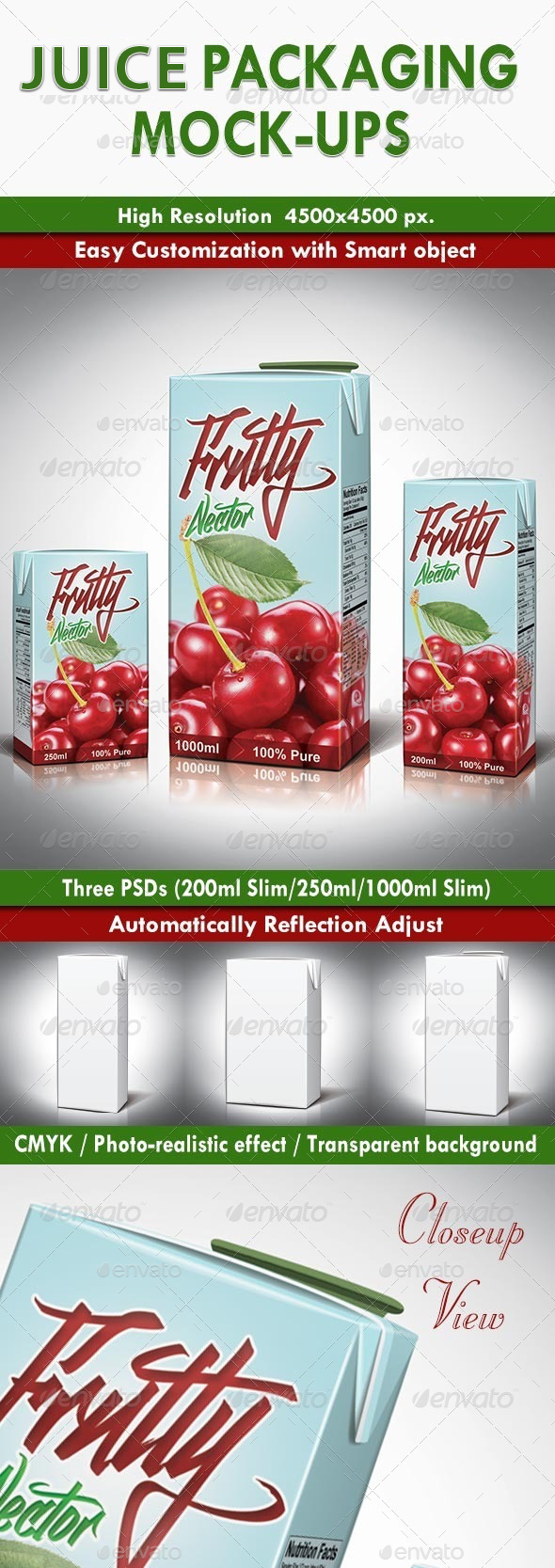 Juice Packaging Mock-ups - Food and Drink Packaging