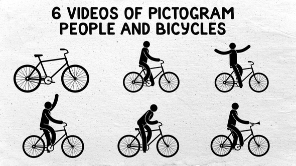 Pictogram People On Bicycle