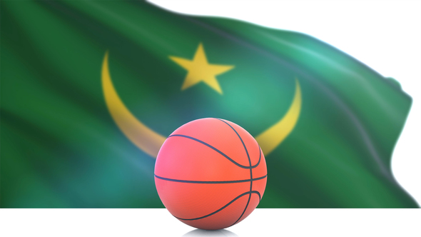 Basketball with Mauritania Flag, Motion Graphics | VideoHive