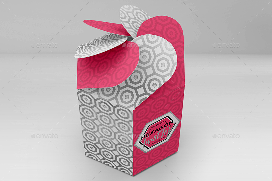 Download Hexagon Twist Top Candy Gift Box Packaging Mock Ups By Ina717 Graphicriver