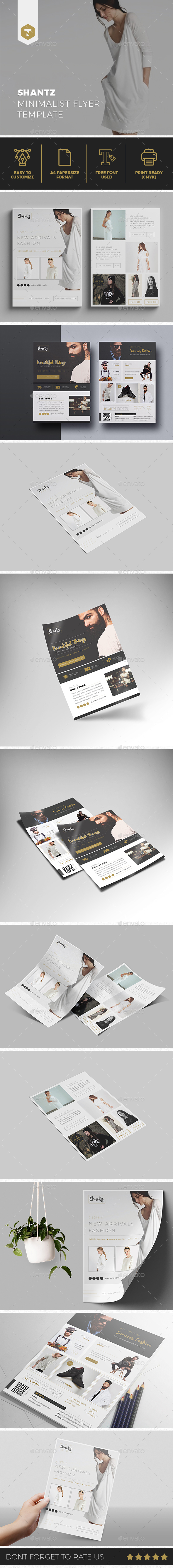 Shantz | Minimalist Fashion Flyer - Flyers Print Templates