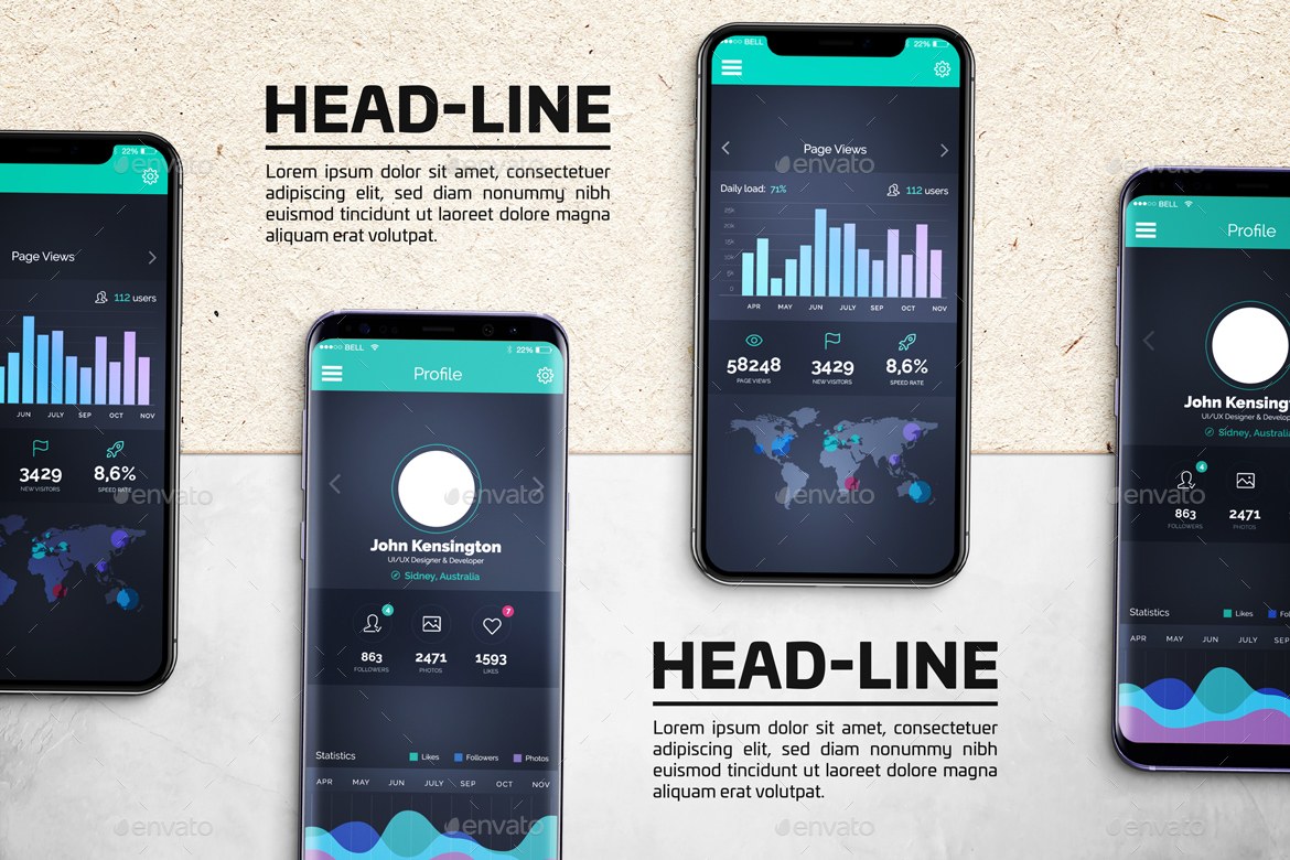 Download Android & iOS Mockup by QalebStudio | GraphicRiver