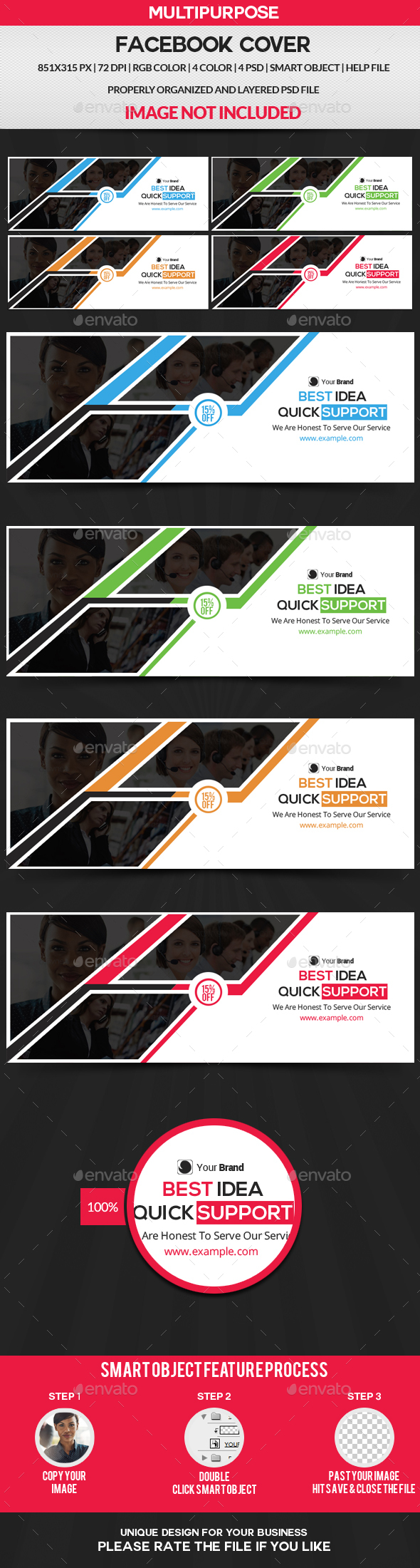 Facebook Cover - 4 Color - Facebook Timeline Covers Social Media