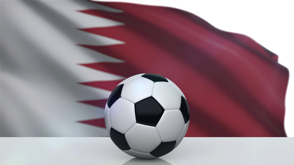 Soccer Ball with Qatar Flag, Motion Graphics | VideoHive