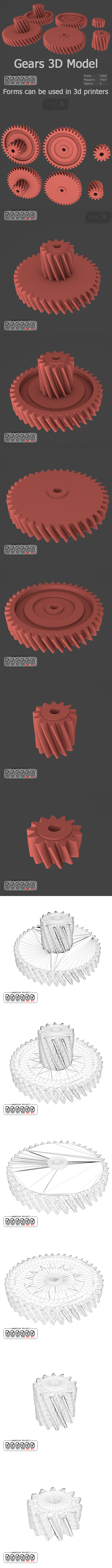 Gears 3D Models - 3Docean 21606870