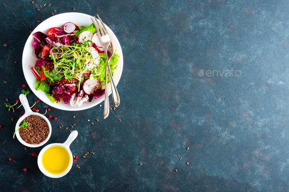 Fresh vegetable salad plate - Stock Photo - Images