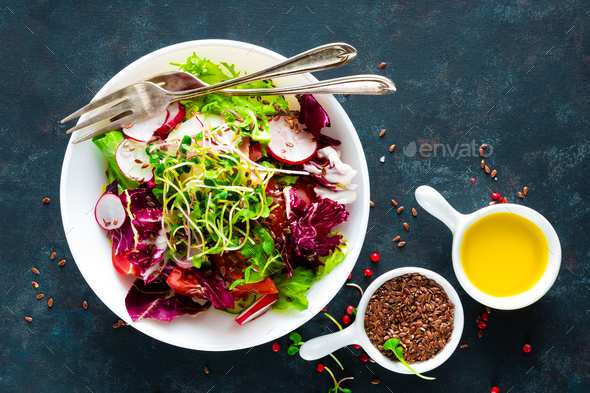 Fresh vegetable salad - Stock Photo - Images