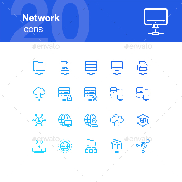 20 Network icons - Technology Icons