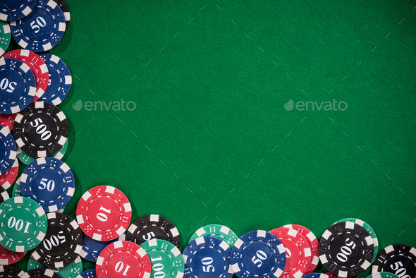 Poker and casino border background - Stock Photo - Images
