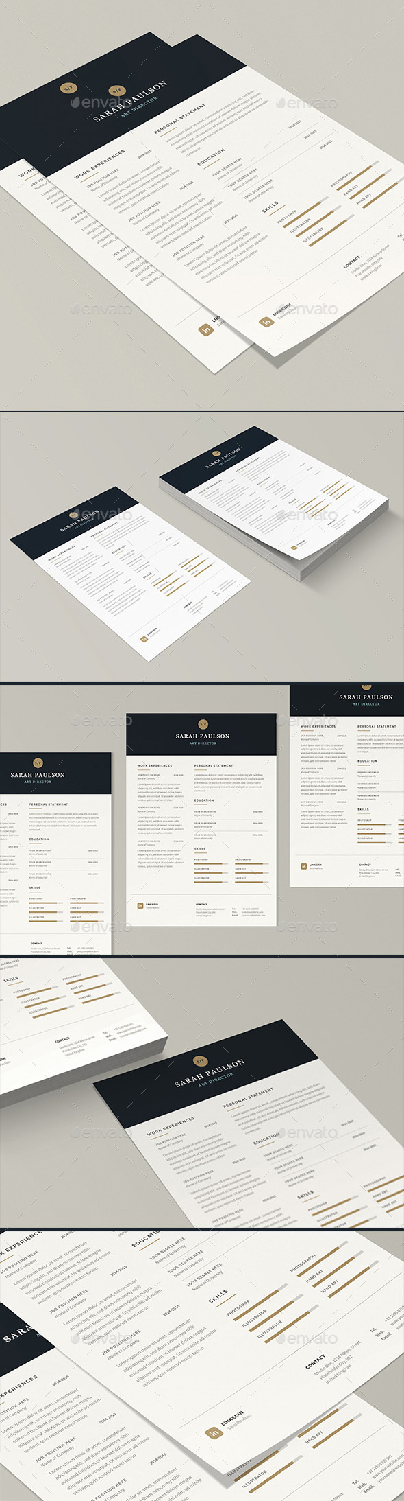 Office Documents Mock-Ups - Stationery Print
