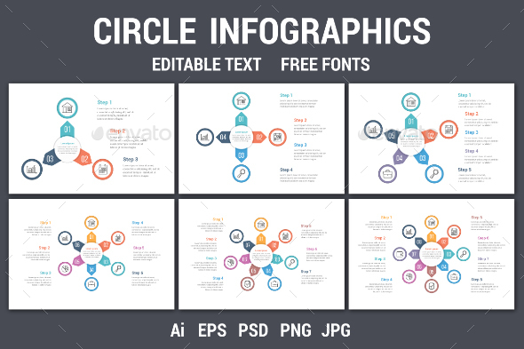 Circle Infographics Set - Infographics