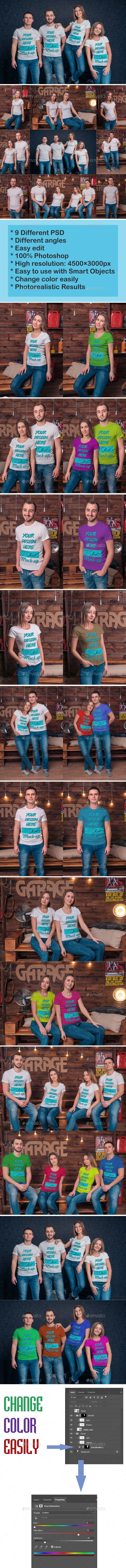 T-Shirt Mockup - T-shirts Apparel