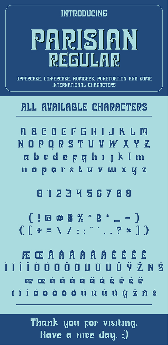 Parisian Regular - Serif Fonts