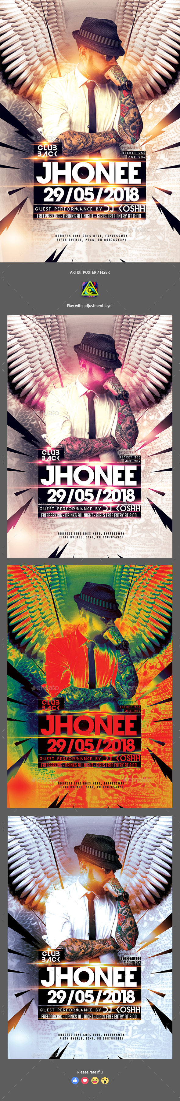 Artist Poster / Flyer - Clubs & Parties Events