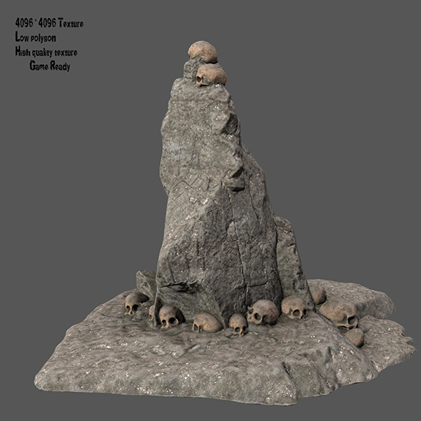 skull stone - 3Docean 21611088