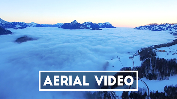 Aerial Video of a Sea of Fog in Switzerland alt