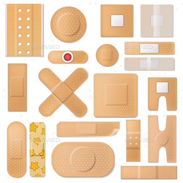 Bandage Vector Band Plaster and Medical Protection - Health/Medicine Conceptual