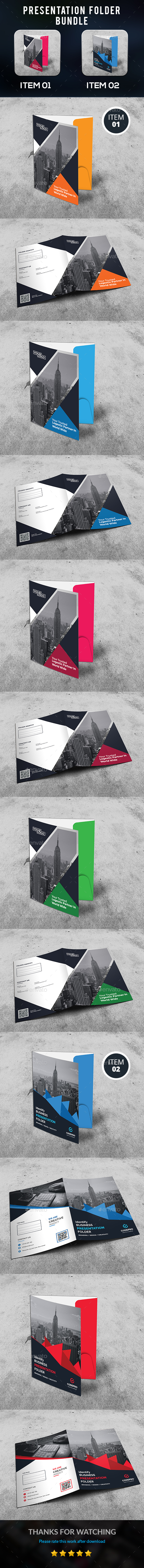Presentation Folder Bundle - Stationery Print Templates