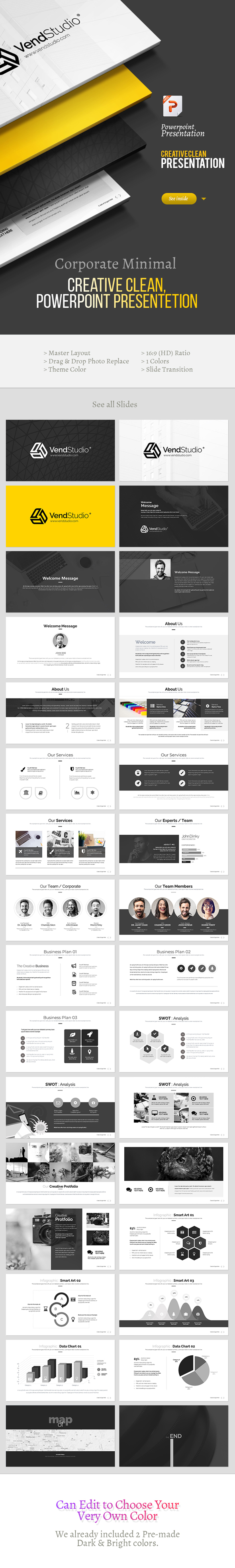 Creative & Clean Powerpoint Template - Creative PowerPoint Templates