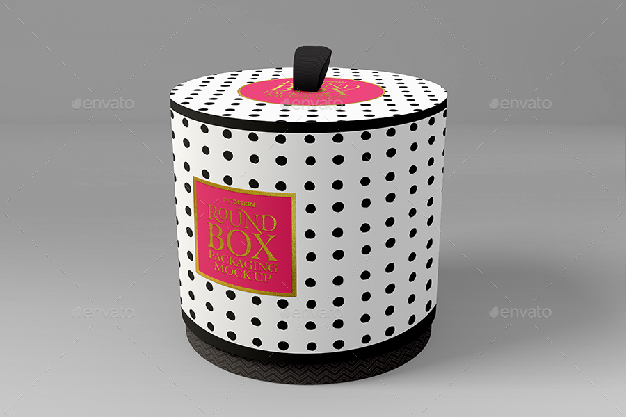 Download Packaging Mock Up Round Box with Pull up Cover by ina717 ...