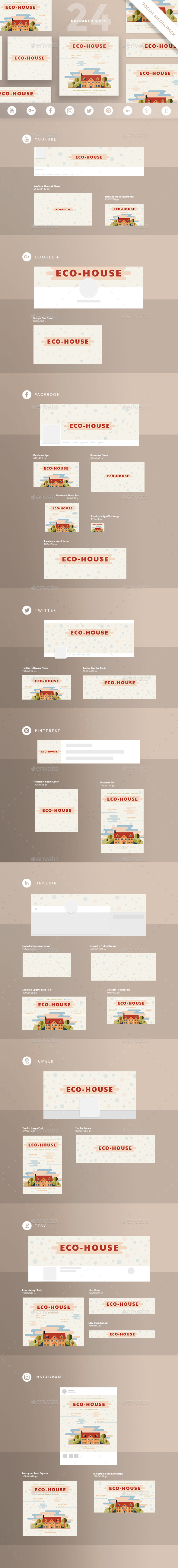 Eco House Social Media Pack - Miscellaneous Social Media