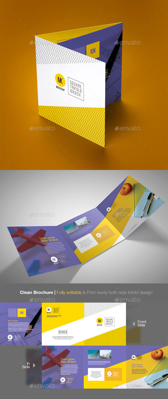 Square Trifold Brochure - Corporate Brochures