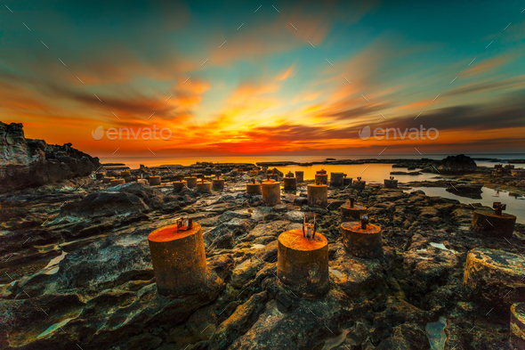 Amazing sunset view - Stock Photo - Images