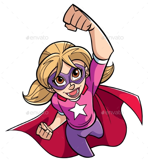 Super Girl Flying - People Characters