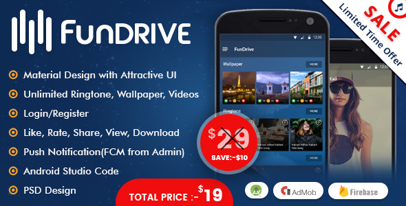 Fundrive - Ringtones, Videos & Wallpapers Download App - CodeCanyon Item for Sale