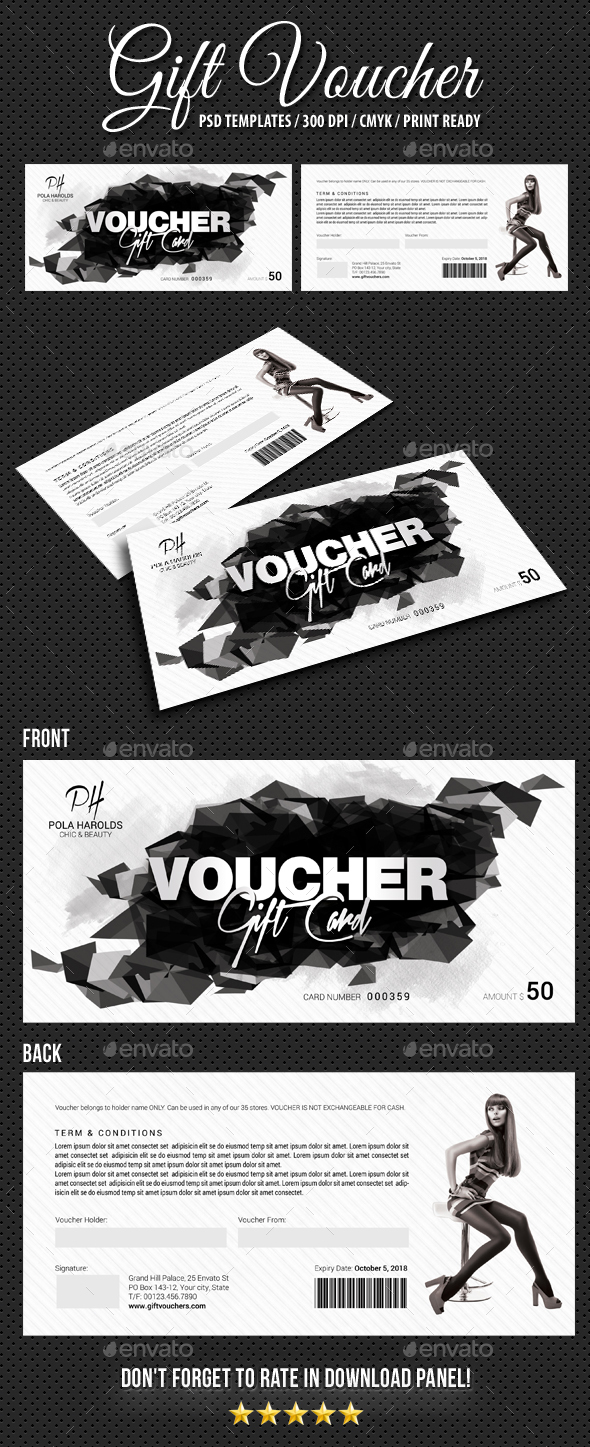 Gift Voucher V13 - Cards & Invites Print Templates