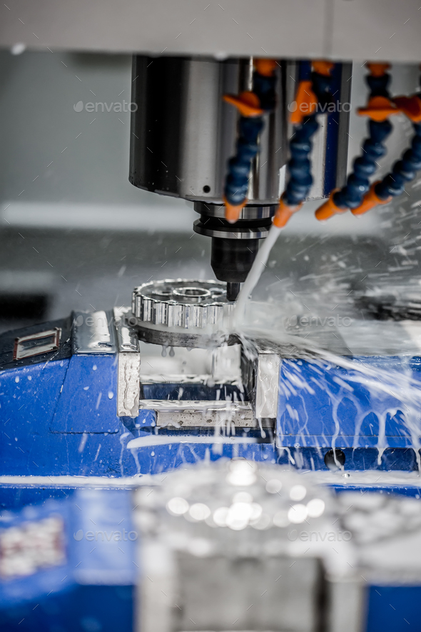 Metalworking CNC milling machine. - Stock Photo - Images