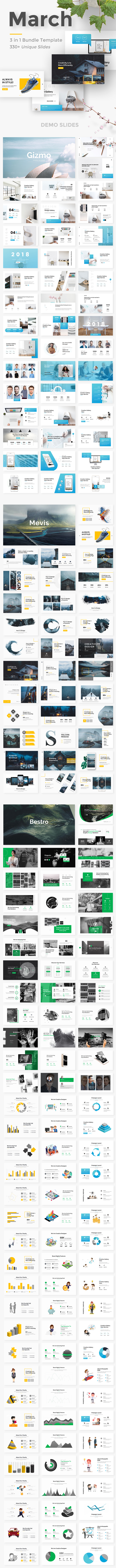 3 in 1 March Bundle Creative Powerpoint Template - Creative PowerPoint Templates
