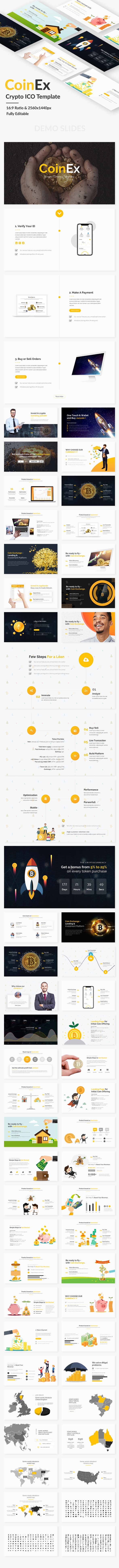 Coin Exchange and Crypto Currency Keynote Template - Creative Keynote Templates