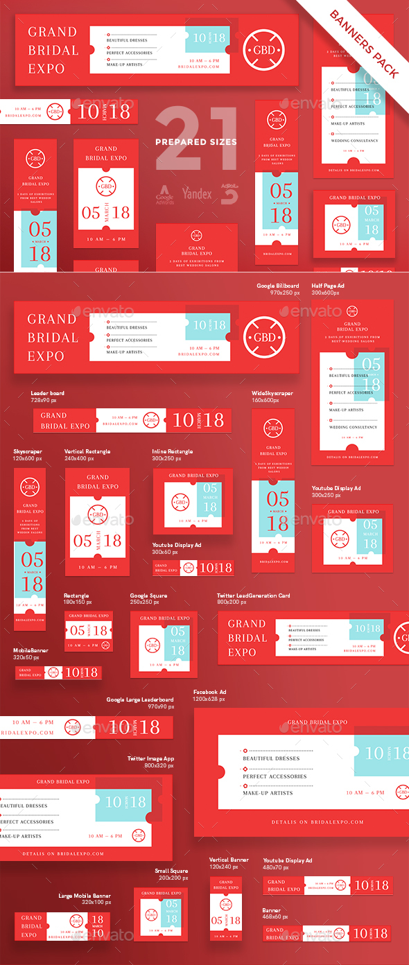 Grand Bridal Expo Banner Pack - Banners & Ads Web Elements