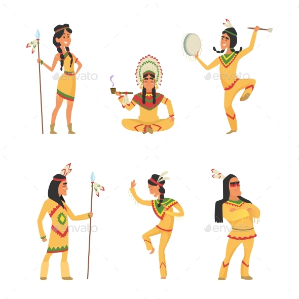 Native American Indians. - People Characters