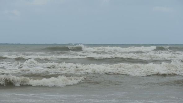 Waves On The Sea During A Storm In A A Strong Wind Blows From The Sea By Julia Diak