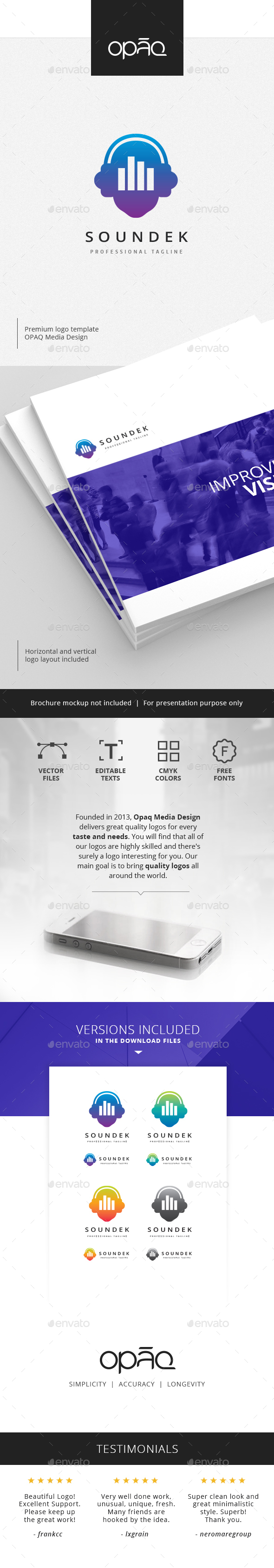 Headphone Loud Sound Logo - Symbols Logo Templates
