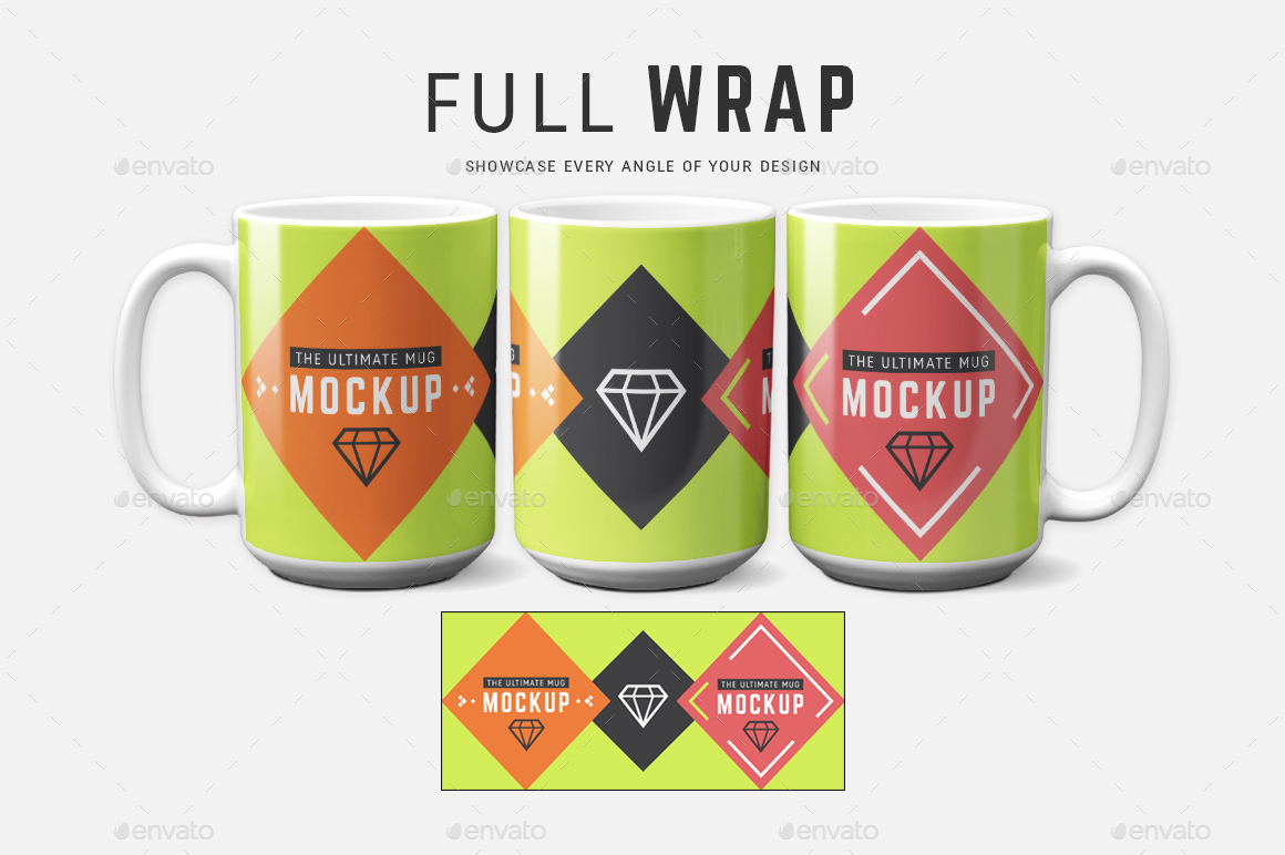 Download 15 oz Full Wrap Mug Mockup Templates by UltimateMockups | GraphicRiver