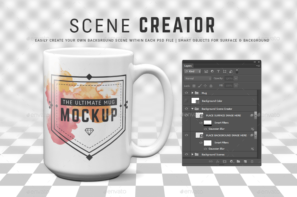 15 oz Full Wrap Mug Mockup Templates by UltimateMockups | GraphicRiver