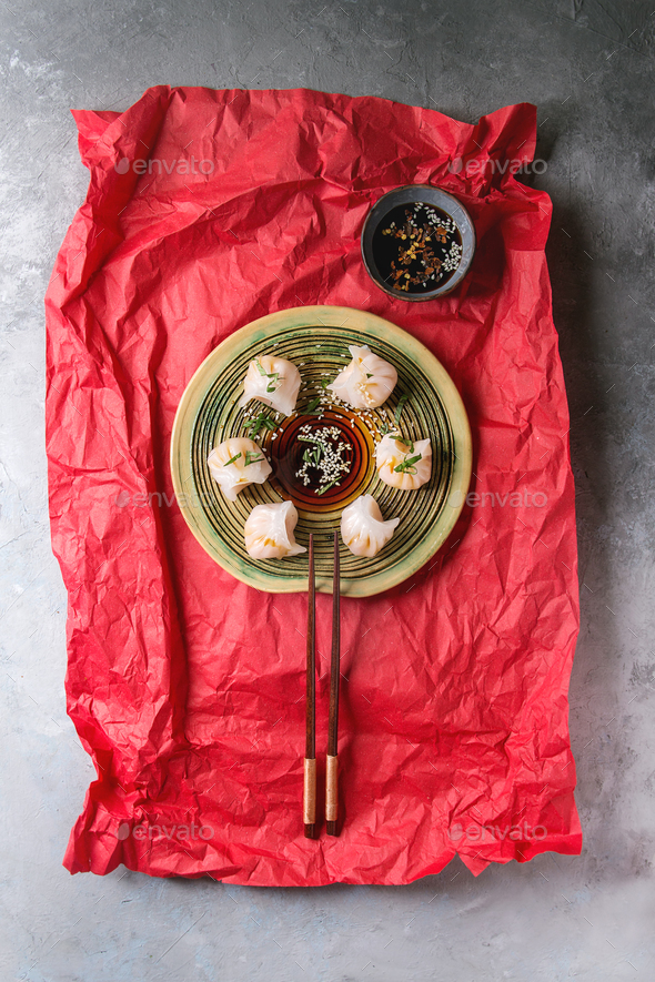 Asian steam dumplings - Stock Photo - Images