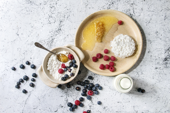 Homemade cottage cheese - Stock Photo - Images