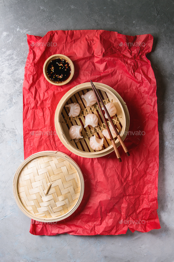 Asian steam dumplings - Stock Photo - Images