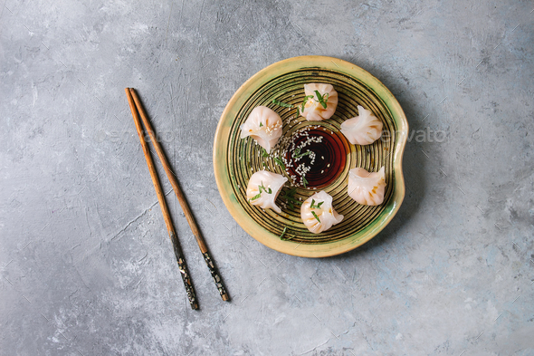 Asian steam dumplings - Stock Photo - Images