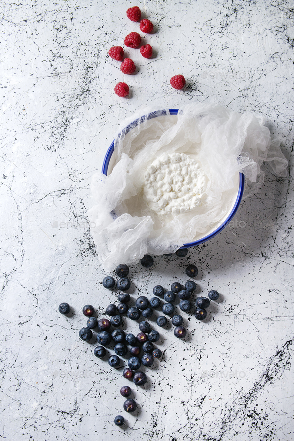 Homemade cottage cheese - Stock Photo - Images
