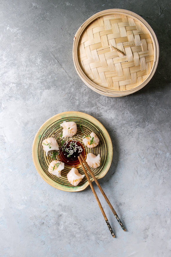 Asian steam dumplings - Stock Photo - Images